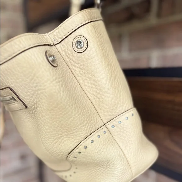 Vintage Coach Pebbled Leather Hampton Tassel Satchel No. 5055 - Picture 9 of 15